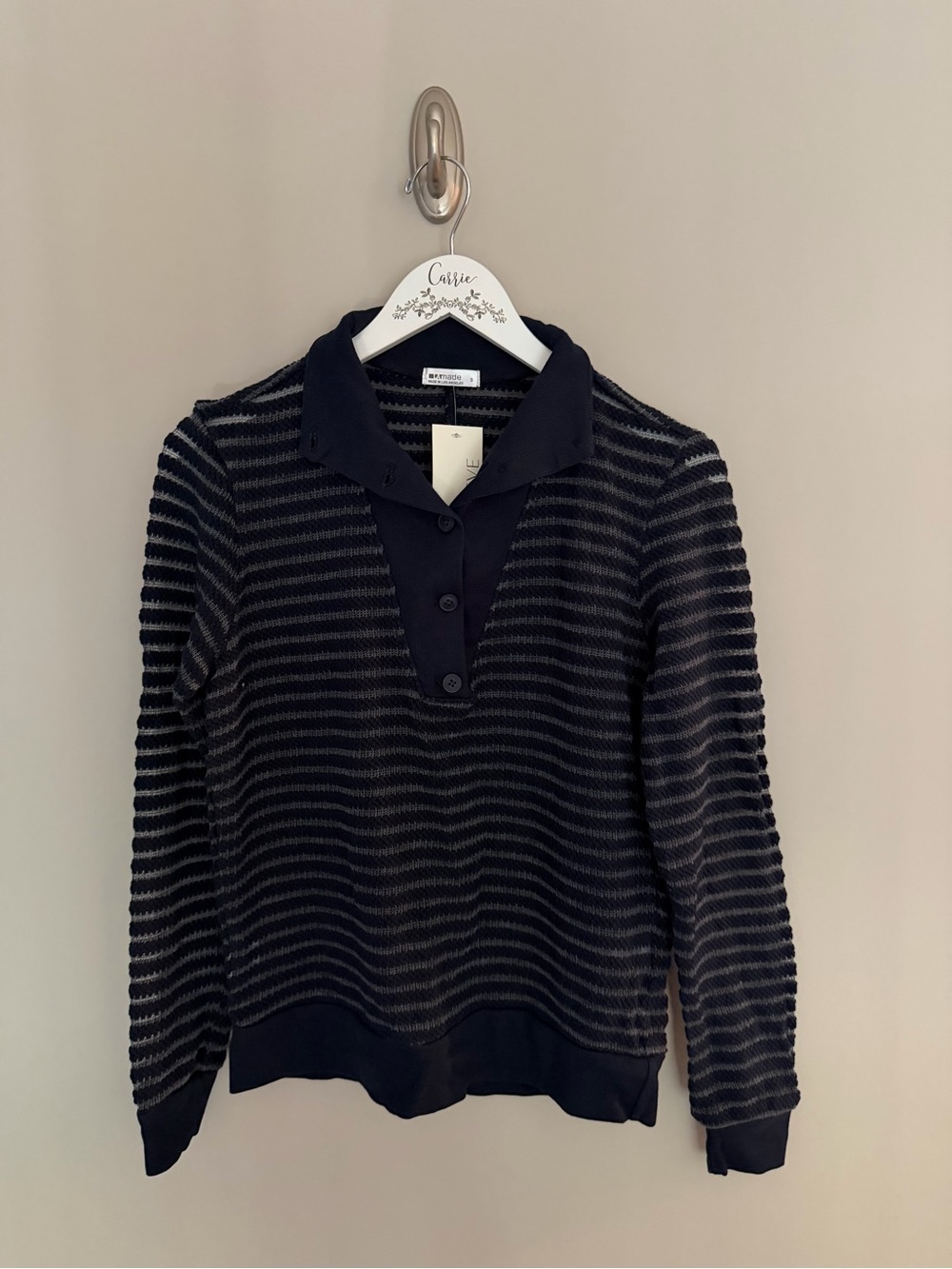 LA Made Woodland Navy Pullover — NWT — S